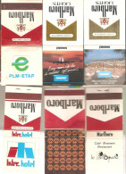 BOITES ALLUMETTES MARLBORO  (et Light) NOVOTEL PLM-ETAP MERCURE LEPEROQUET BERGERAC ETC...LOT DE 6 - Matchboxes