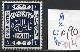 PALESTINE 9 * Côte 0.90 € - Palestine