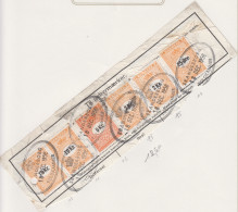 Denemarken Fiskale Zegel Cat. J.Barefoot Import Licence 2x18+16+2x15+13 Op Fragment - Revenue Stamps