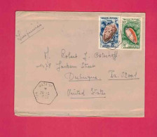 Lettre De 1959 Pour Les USA EUAN - YT N° 166 Et 167 - Faune - Coquillages - Storia Postale