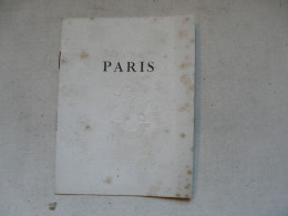 VIEUX PAPIERS - DEPLIANT TOURISTIQUE  : PARIS - Tourism Brochures