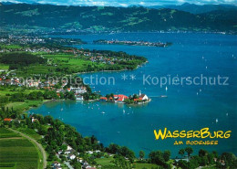 73070594 Wasserburg Bodensee Halbinsel Alpen Fliegeraufnahme Wasserburg - Wasserburg (Bodensee)
