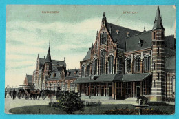 * Nijmegen (Gelderland - Nederland) * (Kunstchromo 504, J.H. Schaefer) Station, Gare, Bahnhof, Couleur, Cheval - Nijmegen