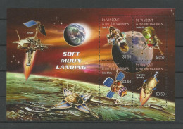 St Vincent 2012 Soft Moon Landing Sheet  Y.T. 5672/5675 ** - St.Vincent (1979-...)