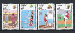 CUBA -  JEUX LATINOS  N°Yt 3116+3117+3118+3119 Obli. - Used Stamps