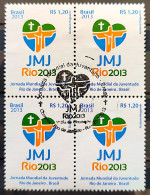 C 3276 Brazil Stamp WYD World Youth Day Rio De Janeiro Religion 2013 Block Of 4 CBC RJ - Neufs