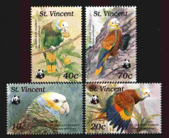 St Vincent 1989 WWF Parrot Y.T. 1131/1134  ** - St.Vincent (1979-...)