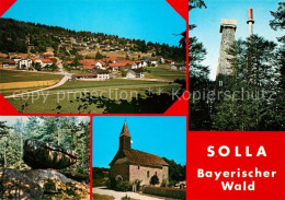 73068471 Solla Wald Panorama Stein Kirche Aussichtsturm Solla Wald - Freyung