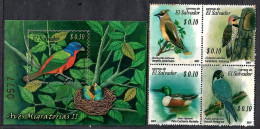 El Salvador 2007 Birds Block Of 4 + 1S/S MNH (Fair Condition) - Salvador