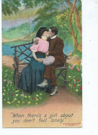 Postcard Bamforth When There's A Girl About South Africa To Cornwall Series 1488 1915 - Couples