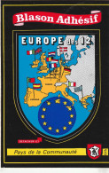 54 - CARTE ADHESIVE BLASON EUROPE DES 12 .  . VILLES ET PROVINCES DE FRANCE . SCAN - Franche-Comté