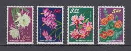 China Taiwan 1964 Flowers Stamps Set,Scott#1386-1389,OG,MH,VF - Nuevos