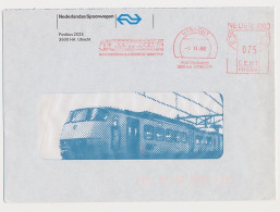 Illustrated Meter Cover Netherlands 1988 - Postalia 6364 NS - Dutch Railways - Where Would We Be Without The Train - Treinen