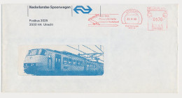 Illustrated Meter Cover Netherlands 1983 - Postalia 5048 NS - Dutch Railways -75 Years Electric Trains In The Netherlan - Treinen
