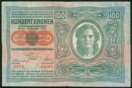 Deutschösterreich 100 Kronen 1912 Nr.3476 28083, II- - Austria