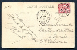 RC 27121 PORT SAID 1913 MOUCHON SUR CP DE DJIBOUTI POUR LA DIRECTION D'ARTILLERIE A NOUMÉA Nelle CALEDONIE - Cartas & Documentos