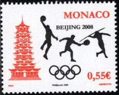 Monaco - 2008 - Summer Olympic Games In Beijing 2008 - Mint Stamp - Sonstige & Ohne Zuordnung