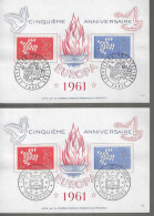 Blocc  Cinquuiéme Anniversaire EUROPA 1961 PARIS Et STASBOURG - Philatelic Fairs