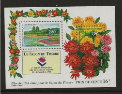 FRANCE Yvert Bloc 16 Salon Du Timbre 1994 Parc Floral De Paris Avec Dalhias - Ungebraucht