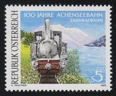 Österreich 1989 Eisenbahn Achenseebahn, Zahnrad Dampflok & Aachensee Mi. 1962 Postfrisch/** MNH - Unused Stamps