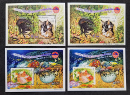 Malaysia Tame And The Wild 2002 Rabbit Wildlife Fauna Butterfly Pitcher Plant Gold Fish Puffer(ms) MNH *perf + Imperf - Malaysia (1964-...)