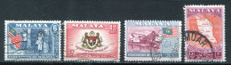 MALAISIE- Y&T N°80 à 83- Oblitérés - Federation Of Malaya