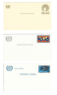 3 Mint UN United Nations 1958 UX2 1963 UX3 Air Mail UXC4 Postal Card - Andere & Zonder Classificatie