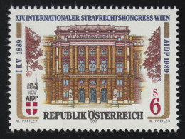 Österreich 1989 Kongress Strafrechtsgesellschaft AIDP, Justizpalast Wien Mi. 1971 Postfrisch/** MNH - Unused Stamps