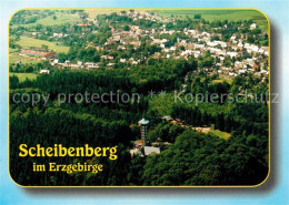 73063182 Scheibenberg Blick Auf Berg Und Stadt Fliegeraufnahme Scheibenberg - Scheibenberg