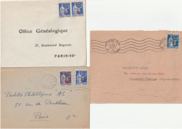 Type Paix, 3 Enveloppes Dont Une Préaffranchie Neuve. - 1932-39 Paz