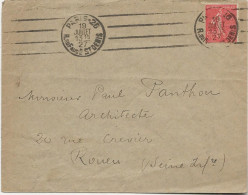 LETT RE AFFRANCHIE N° 199- OBLTEREE DATEUR  KRAG 1 ERE GENERATION SUR 4 LIGNES  CAD PARIS 26 - ANNEE 1927 - Mechanical Postmarks (Other)