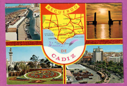 ESPAGNA ESPANA - CADIZ Bellezas De La Ciudad Beautés De La Ville Plan Carte RECUERDO  - Cádiz