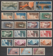 REUNION - 1947 - ANNEE COMPLETE AVEC POSTE AERIENNE YVERT N° 262/280 + A42/44 * MLH - COTE Pour * = 73 EUR. - - Nuovi