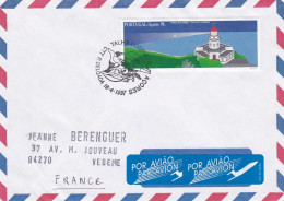 PORTUGAL-1997-Lettre De Açores Pour VEDENE-84  (France)--beau Timbre Farol Do Arnel (phare)  Seul Sur Lettre..cachet - Brieven En Documenten