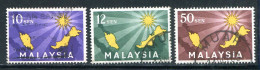 MALAISIE- Y&T N°1 à 3- Oblitérés - Malaysia (1964-...)