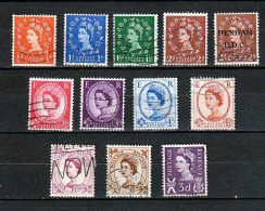 GRANDE BRETAGNE 1957 TIMBRES OBLITERE ELISABETH II - Gebraucht