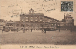 CPA LILLE - GARE ET PLACE DE LA GARE ***TRES BON ETAT*** - Lille