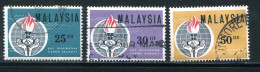 MALAISIE- Y&T N°9 à 11- Oblitérés - Malaysia (1964-...)