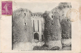 CPA 22 TONQUEDEC - RUINES FACADE DU CHATEAU PONT LEVIS - Tonquédec