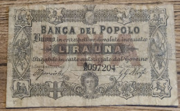 1 Lira - Banca Del Popolo Firenze 1868 - VF+ - Autres & Non Classés