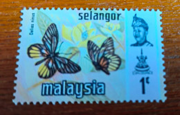 MALAYSIA 1977 1978 Harrison Selangor Butterflies 1c MNH - Malaysia (1964-...)