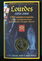 VATICANO 2008 LOURDES 150° ANNIVERSARIO MANIFESTAZIONE BEATA VERGINE MARINA CON MONETA - Markenheftchen