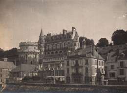 Amboise - Photo Ancienne Originale - Vue Sur La Ville - Hôtel Du Lion D'or - 8,5x11,3 Cm - Amboise