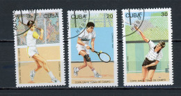 CUBA -  TENNIS  N°Yt  3282+3283+3284 Obli. - Used Stamps