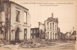 24-2937 : HENIN-LIETARD. RUINES DE GUERRE. HOSPICE - Henin-Beaumont