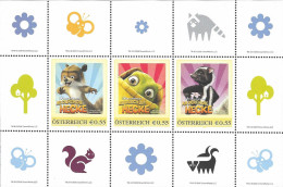 413  Animated Film "Over The Hedge": Booklet With "personalized" Stamps. Raccoon, Turtle, Squirrel, Skunk, Opossum - Cinema