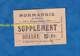 Ticket D' Entrée - PARIS - Cinéma NORMANDIE - 116 Bis Avenue Des Champs Elysées - N° 4161 , 5 Francs - Film - Biglietti D'ingresso