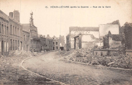 24-2947 : HENIN-LIETARD. RUINES DE GUERRE. RUE DE LA GARE - Henin-Beaumont