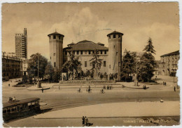 TORINO  PIAZZA  CASTELLO          2 SCAN  (VIAGGIATA) - Places & Squares