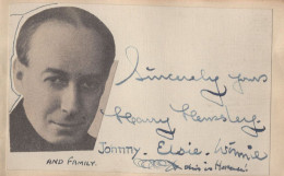 Harry Hemlsey Radio Luxembourg WW2 Rugby MP 2x Hand Signed Autograph - Acteurs & Toneelspelers